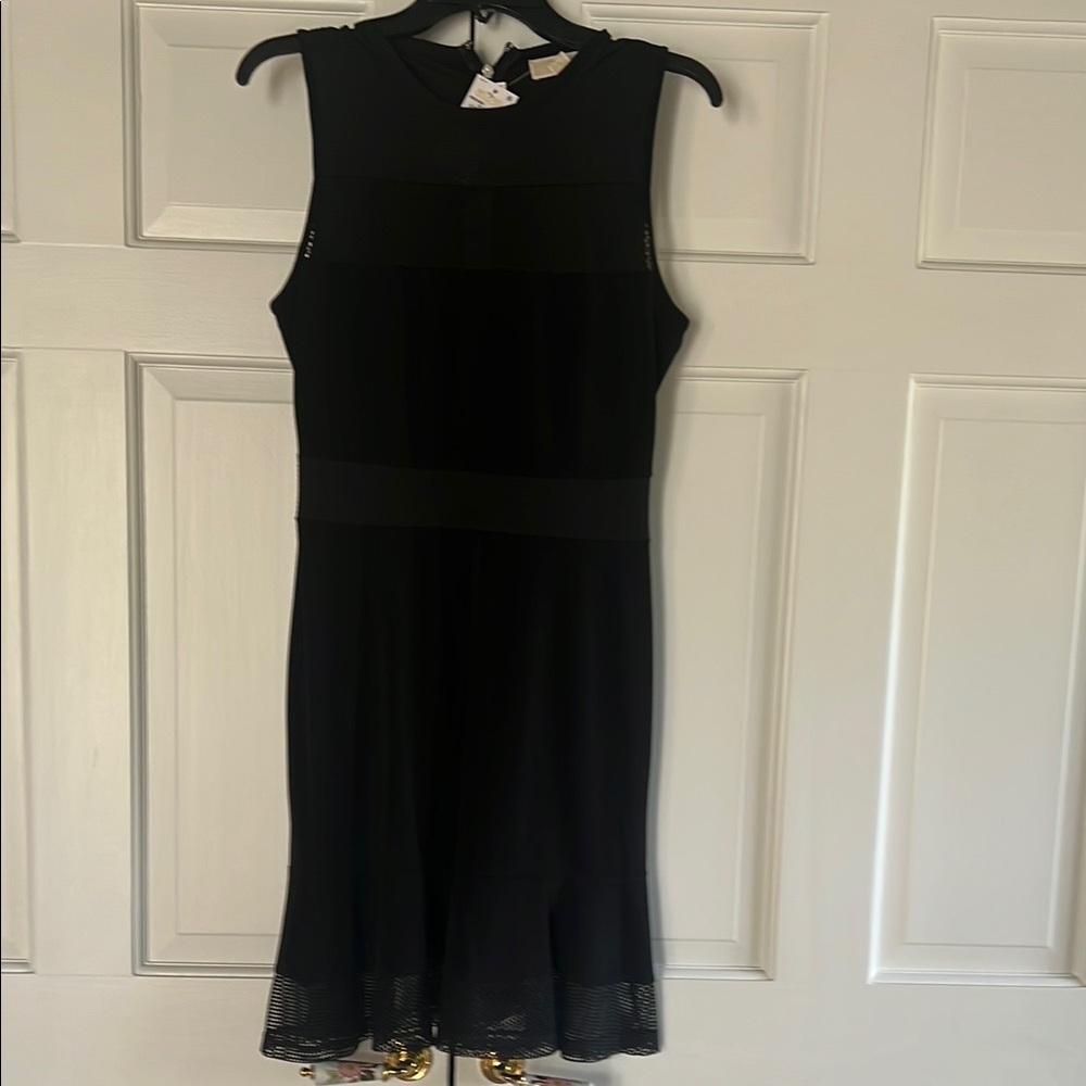 Michael Kors Black Midi Dress with Timeless Elegance